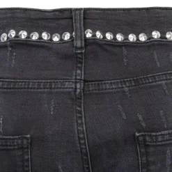 Hot Jean gris à strass Femme Femme Jean