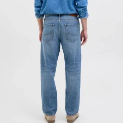 Outlet Jean loose Eddie blue denim taille haute Homme Homme Jean