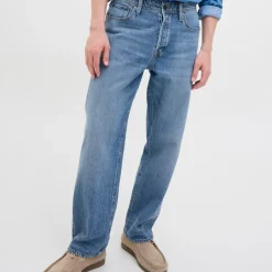 Outlet Jean loose Eddie blue denim taille haute Homme Homme Jean