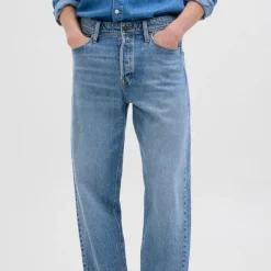 Outlet Jean loose Eddie blue denim taille haute Homme Homme Jean