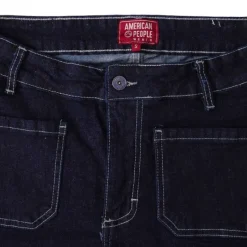 Best Jean Santana denim coton avec surpiqures blanches Femme Femme Jean|Pantalon