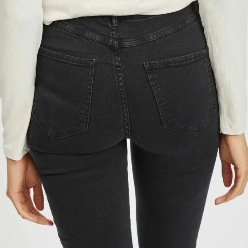 Discount Jean skinny Ekko 7/8eme taille haute gris foncé Femme Femme Jean