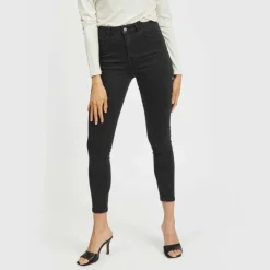 Discount Jean skinny Ekko 7/8eme taille haute gris foncé Femme Femme Jean