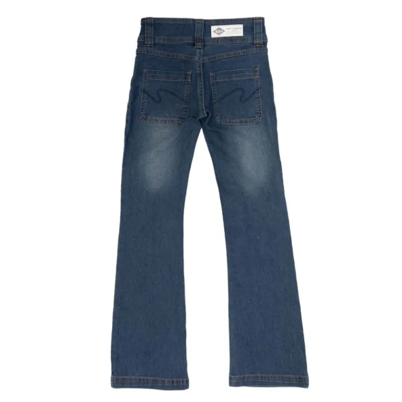 Discount Jean évasé poches avant avec couronne brodé fille Enfant Enfant Jean, Pantalon