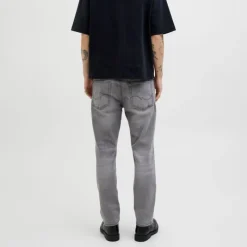 Clearance Jean zippé grey denim clark stretch tapered Homme Homme Jean