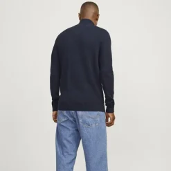 Discount Jjpannel knit half zip aw24 black Homme Homme Pull, Gilet, Sweat