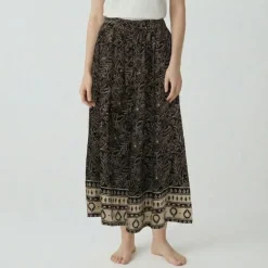 Clearance Jupe boutonnée imprimé fleurs avec motifs Femme Femme Jupe, Robe