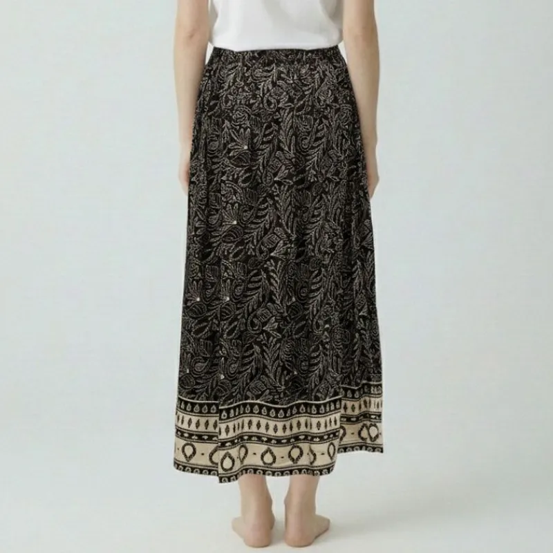 Clearance Jupe boutonnée imprimé fleurs avec motifs Femme Femme Jupe, Robe