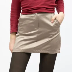 Sale Jupe courte satinée de tailleur Femme Femme Jupe, Robe