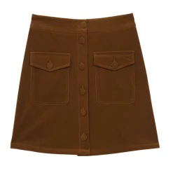 Jupe courte veveine caramel Femme Femme Jupe, Robe