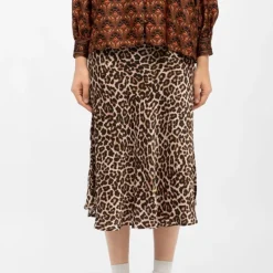 Best Jupe effet satinée imprimé léopard jess Femme Femme Jupe, Robe