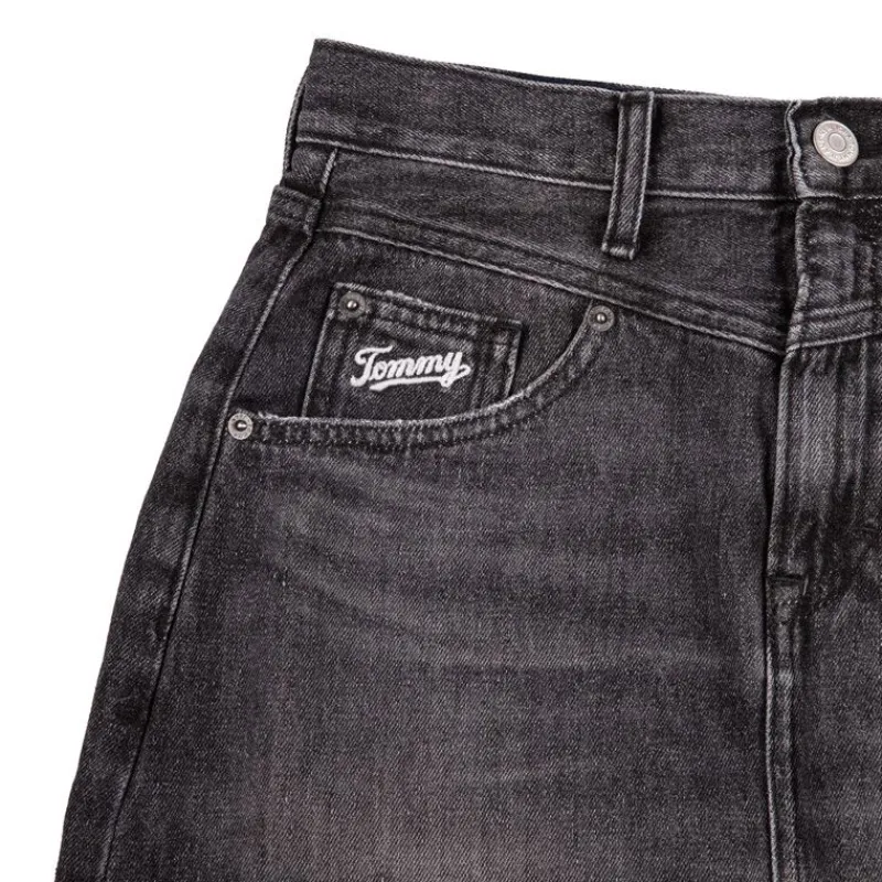 Clearance Jupe en jean noir droite Femme Femme Jupe, Robe