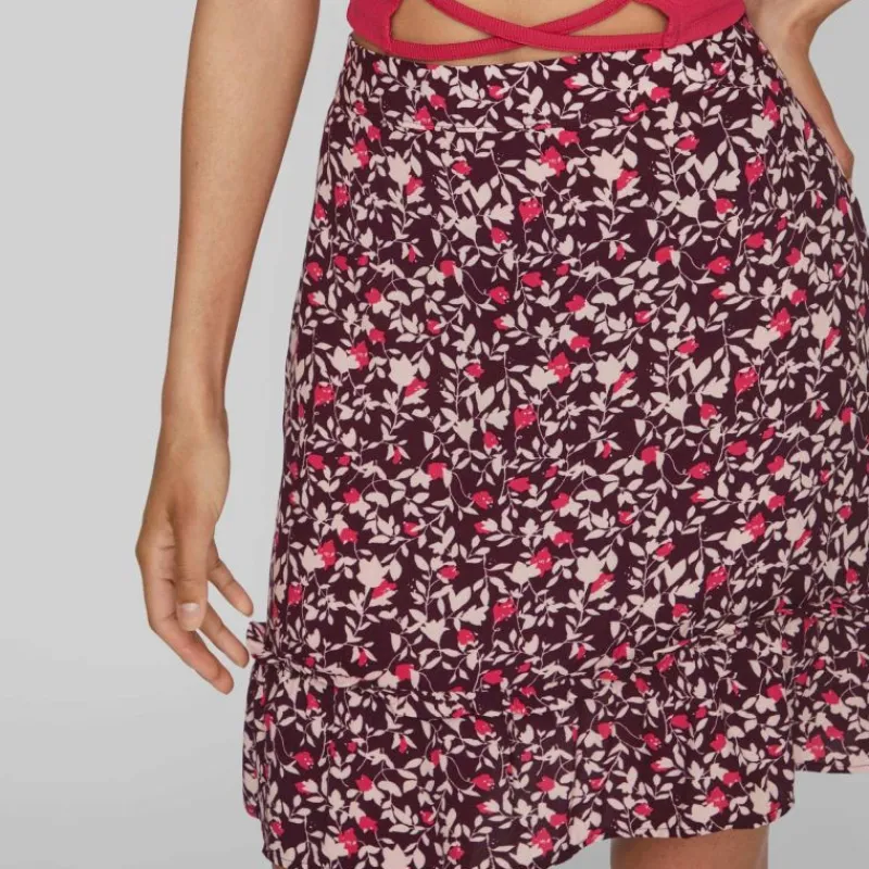 Hot Jupe fluide courte imprimée floral Femme Femme Jupe, Robe