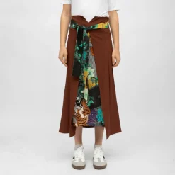 Jupe gab effet portefeuille avec imprimé Femme Femme Jupe, Robe