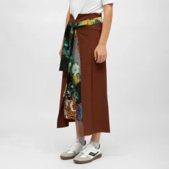 Jupe gab effet portefeuille avec imprimé Femme Femme Jupe, Robe