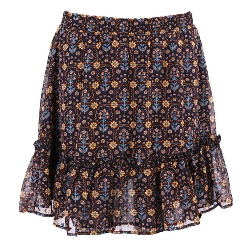 Outlet Jupe isalda bordeaux imprimée Femme Femme Jupe, Robe