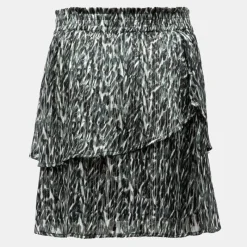 Outlet Jupe élastique loralie grey à motif avec volants Femme Femme Jupe, Robe