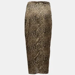 Jupe longue drapée imprimé léopard Femme Femme Jupe, Robe