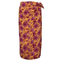 Discount Jupe longue fleurie ocre juthess Femme Femme Jupe, Robe