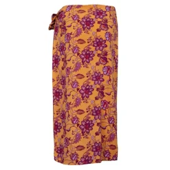 Discount Jupe longue fleurie ocre juthess Femme Femme Jupe, Robe