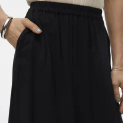 Outlet Jupe longue fluide avec fente Femme Femme Jupe, Robe