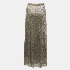 New Jupe longue imprimé avec fils métalliques Femme Femme Jupe, Robe