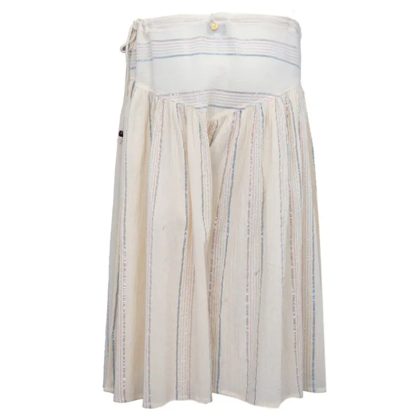 Clearance Jupe mi longue fils brillants à rayures Femme Femme Jupe, Robe