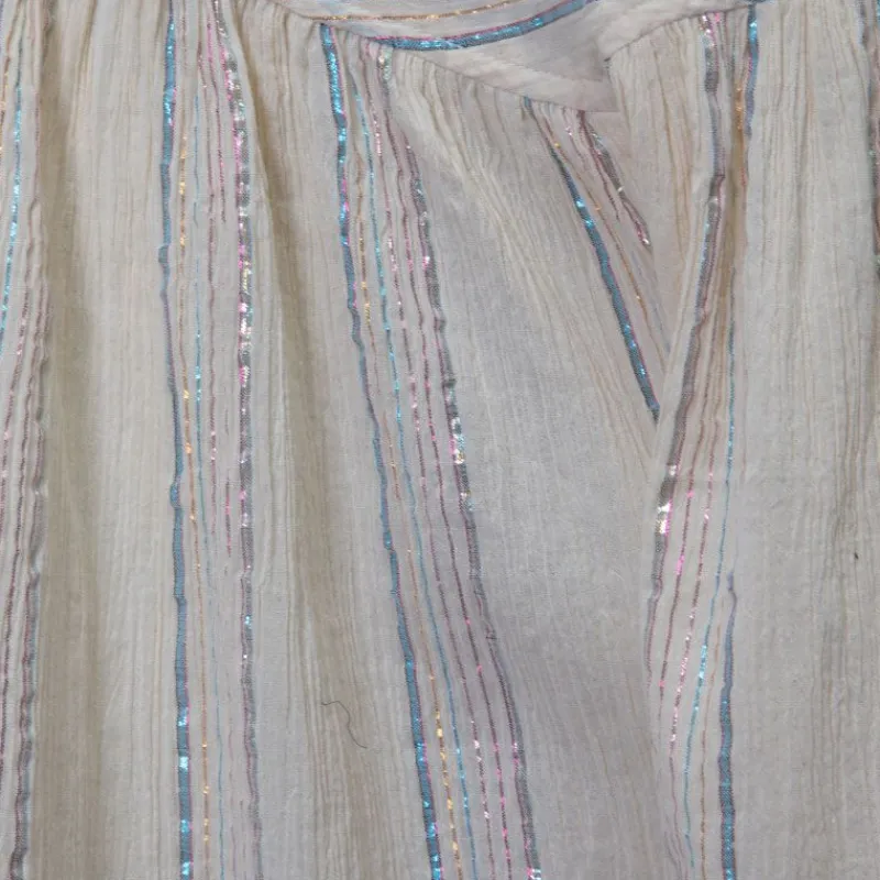 Clearance Jupe mi longue fils brillants à rayures Femme Femme Jupe, Robe