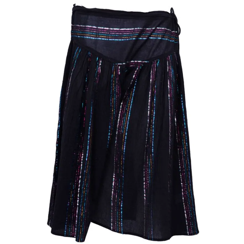 Sale Jupe mi longue fils brillants à rayures Femme Femme Jupe, Robe