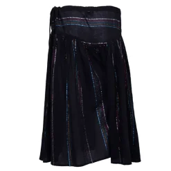 Sale Jupe mi longue fils brillants à rayures Femme Femme Jupe, Robe