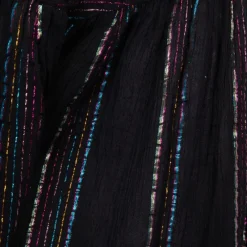 Sale Jupe mi longue fils brillants à rayures Femme Femme Jupe, Robe