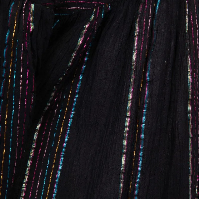 Sale Jupe mi longue fils brillants à rayures Femme Femme Jupe, Robe