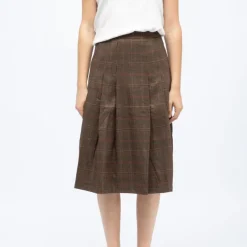 Sale Jupe mi longue motif prince de galles jeanne Femme Femme Jupe, Robe