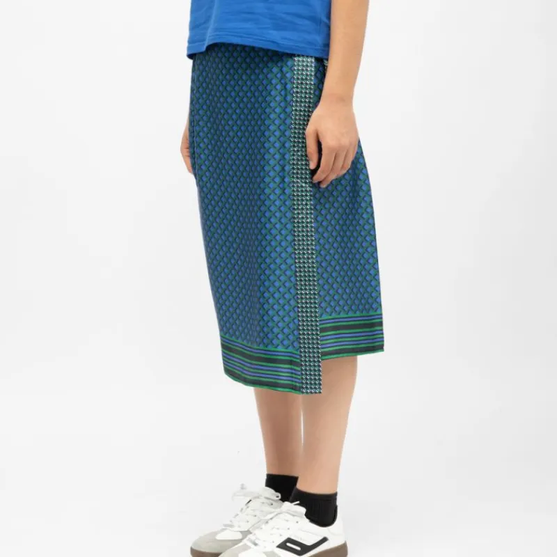 New Jupe portefeuille satinée avec imprimé graphique judy Femme Femme Jupe, Robe