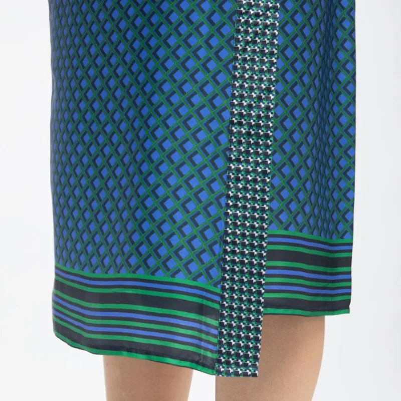 New Jupe portefeuille satinée avec imprimé graphique judy Femme Femme Jupe, Robe