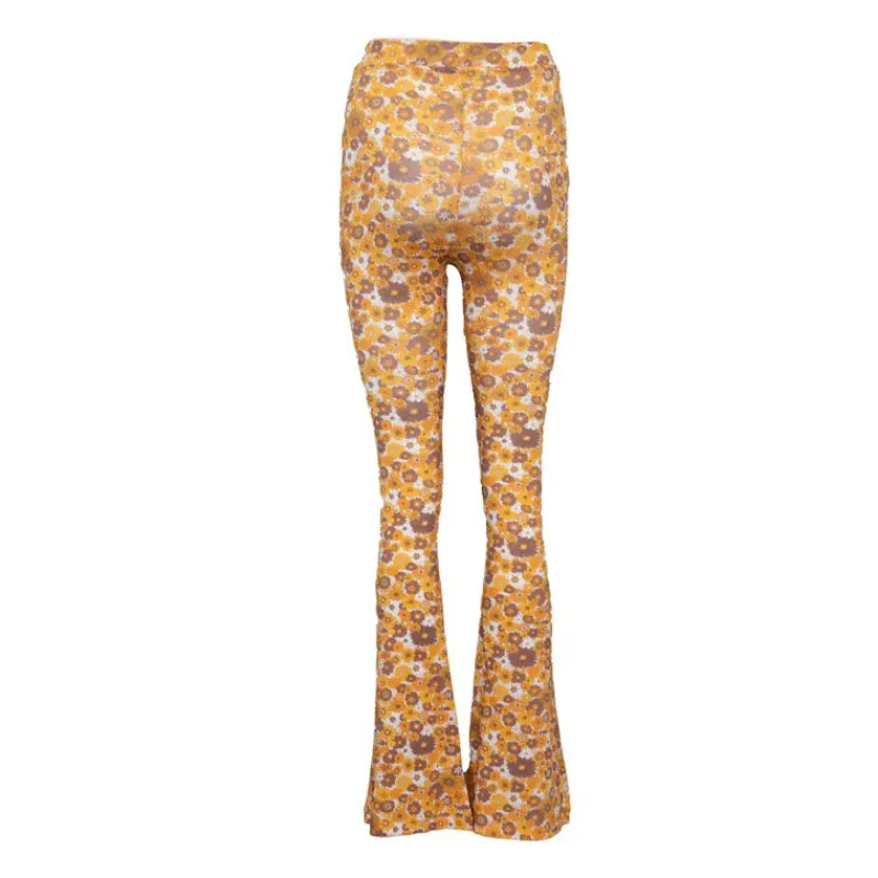 Legging martina évasé vintage à fleurs Femme Femme Pantalon