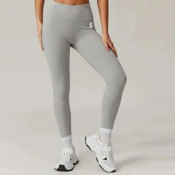 Sale Legging taille haute double fine cote luce Femme Femme Pantalon|Vetements De Sports Femme