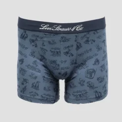 Online Lot 2 boxers coton imprimé Western logo manuscrit Homme Homme Boxer, Caleçon