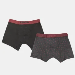 Clearance Lot 2 boxers coton imprimé fleuri avec logo Homme Homme Boxer, Caleçon