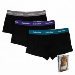 Online Lot de 3 boxers coton doux bicolores Homme Homme Boxer, Caleçon