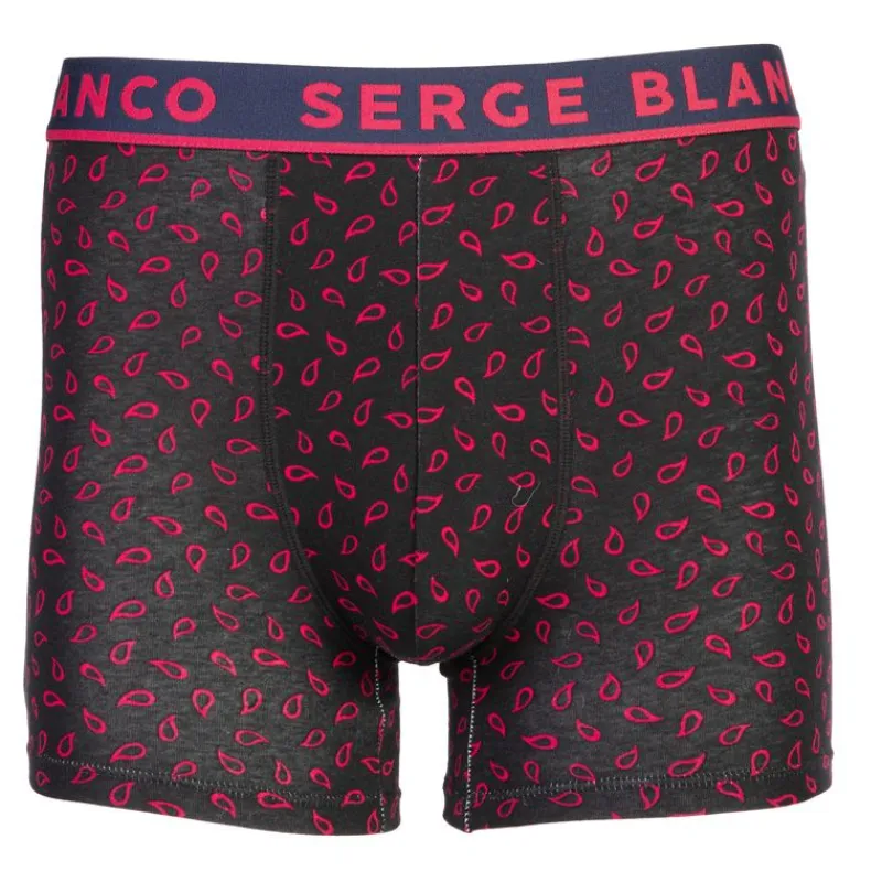 Online Lot de 2 boxers uni et à motifs avec bordure colorée Homme Homme Boxer, Caleçon