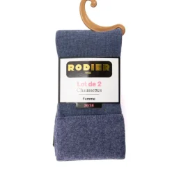 Best Lot de 2 chaussettes unies Femme Femme Chaussettes