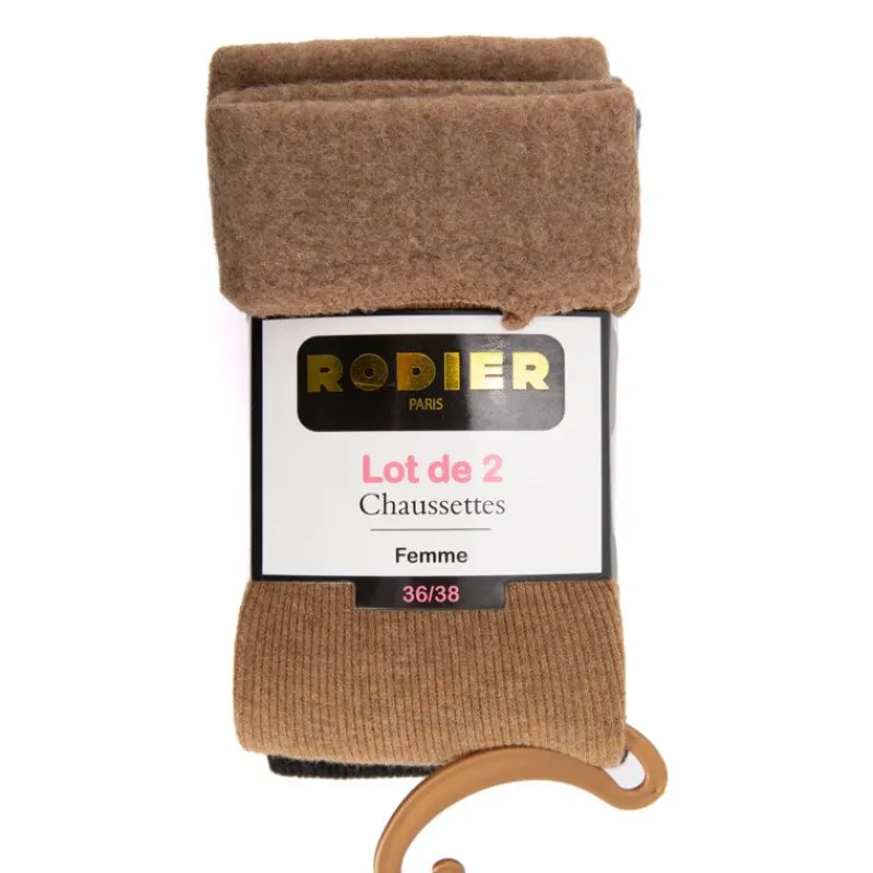 Hot Lot de 2 chaussettes unies Femme Femme Chaussettes