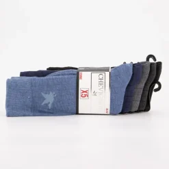 Clearance Lot de 5 paires de chaussettes chemsy multicolore Homme Chaussettes