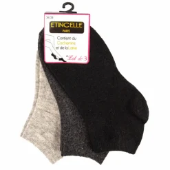 Outlet Lot de 3 paires de chaussettes Claudinette Femme Femme Vetements De Sports Femme|Chaussettes