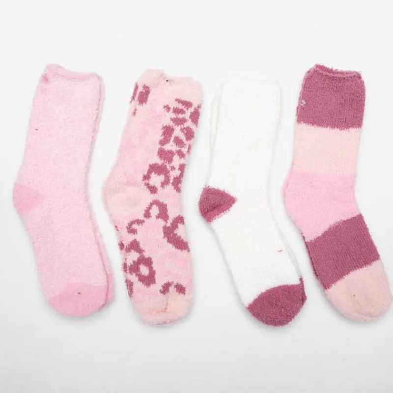 Hot Lot de 4 paires de chaussettes chausson zarina Femme Femme Chaussettes