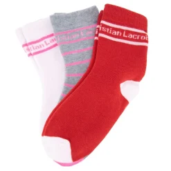 New Lot de 3 paires de chaussettes colorées à rayures Enfant Enfant Chaussettes