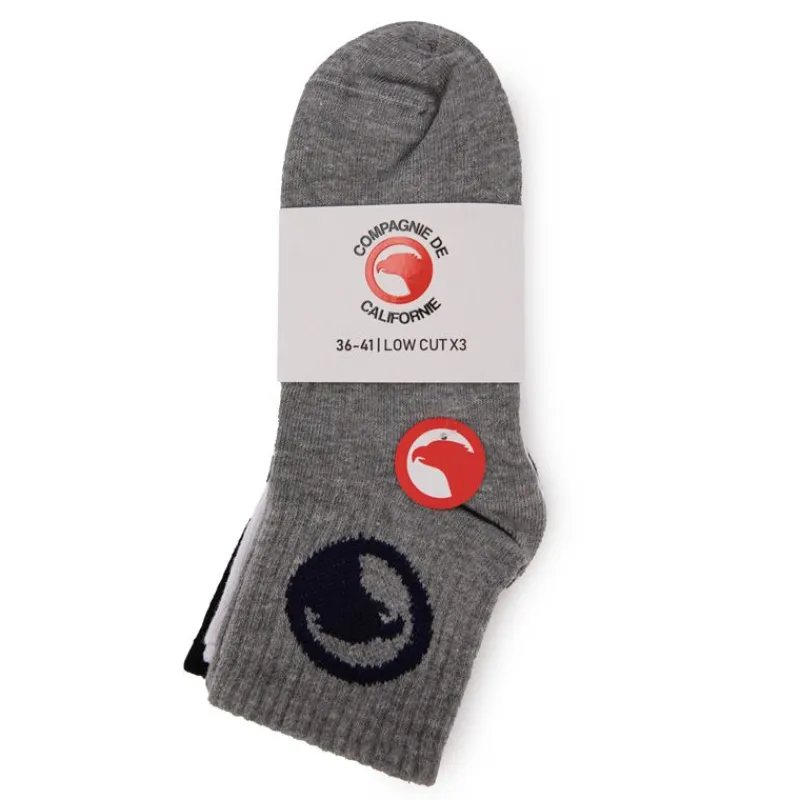 Hot Lot de 3 paires de chaussettes lowcut coton imprimé Femme Femme Chaussettes|Vetements De Sports Femme