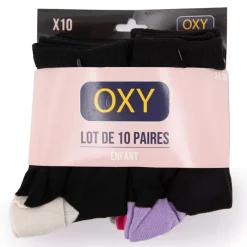 New Lot de 10 paires de chaussettes coton mélangé lorella Enfant Enfant Chaussettes