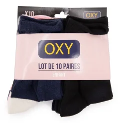 Clearance Lot de 10 paires de chaussettes coton mélangé lorella Enfant Enfant Chaussettes